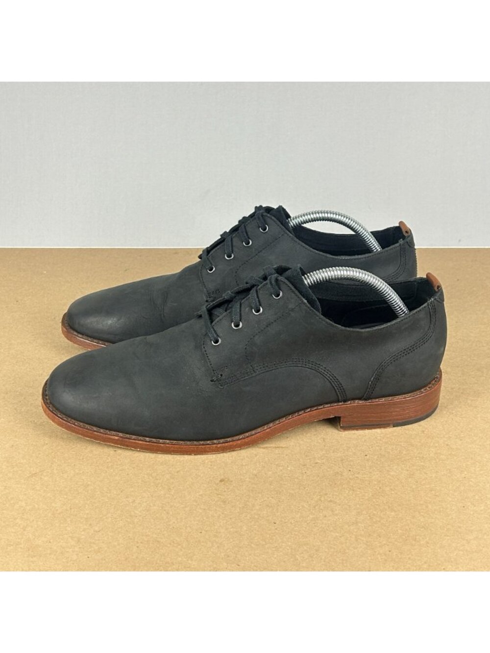 Cole Haan Grand Blucher Feathercraft Oxford Shoes Mens 10 Black Leather Lace Up - Picture 10 of 10